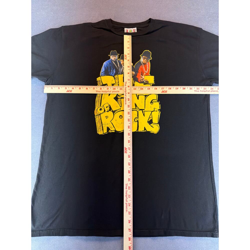 RUN DNC Cross Colours “The King of Rock” T-Shirt Black Large Graphic Mens LG - Picture 4 of 6
